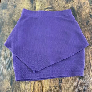 Purple Bodycon asymmetric skirt